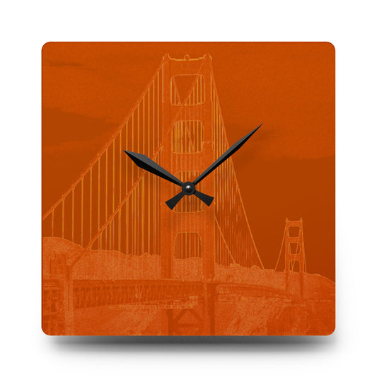 Golden Gate Bridge wall clock made of durable acrylic